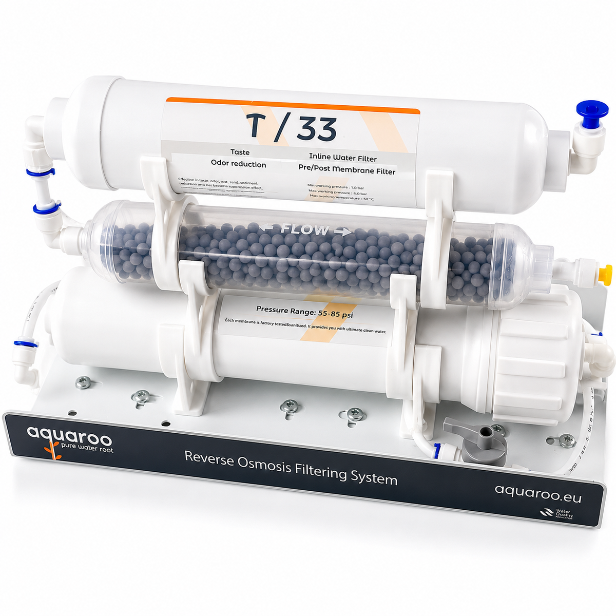 AQUAROO - postfiltrele T33 și alcalin ale sistemului ARO1-6A