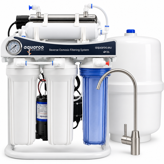 AQUAROO - sistem ARO2-7A cu pompă Booster, UV, rezervor și robinet