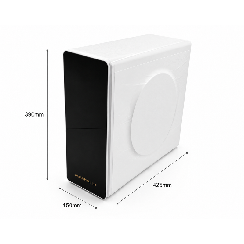 AQUAROO - dimensiunile sistemului AR03-LL: 390 × 150 × 425 mm
