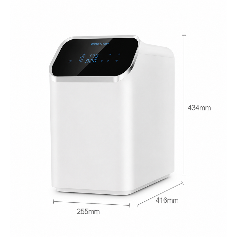 AQUAROO - dimensiunile sistemului AR05-A: 255 × 416 × 434 mm