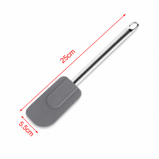 Spatulă rigidă pentru patiserie, din silicon, cu mâner din eco plastic, 6 x 26cm FLEXI
