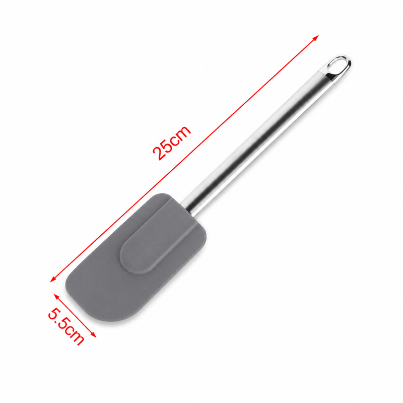 Spatulă rigidă pentru patiserie, din silicon, cu mâner din eco plastic, 6 x 26cm FLEXI
